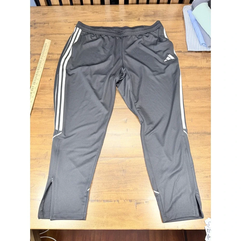 Adidas Tiro Black White Stripe Athletic Training Pants  Mens 2X NWT